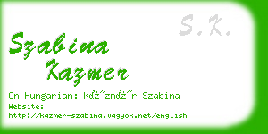 szabina kazmer business card